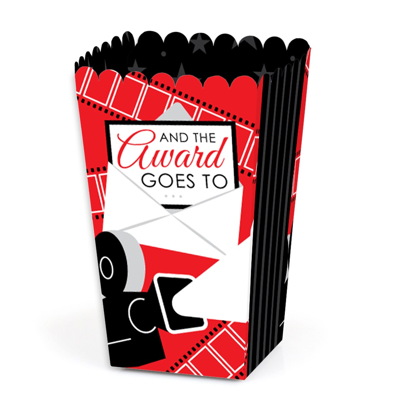 Big Dot of Happiness And the Award Goes To - Movie Party Favor Popcorn Treat Boxes - Set of 12